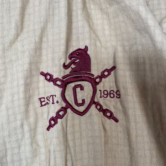 Coogi Mens Beige Long-Sleeve Button-Up Shirt 4XL 100% Cotton Casual Checked - Picture 9 of 13